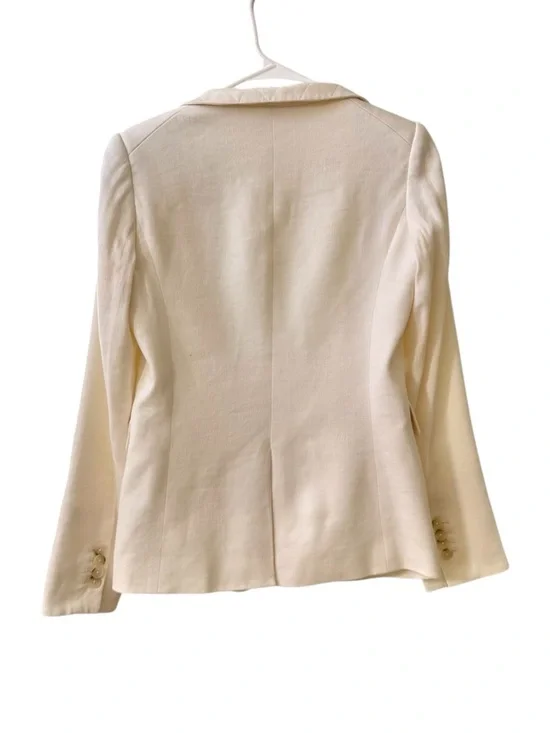 VERONICA BEARD Upcollar Dickey Jacket in White Sz 2